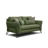 COURTOIS LAVILLE Canapé droit 2 places tissu vert - LOREM