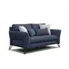 COURTOIS LAVILLE Canapé droit 2 places tissu bleu foncé - LOREM