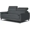 COURTOIS LAVILLE Canapé droit 3 places XXL tissu graphite - Taunus