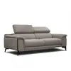 COURTOIS LAVILLE Canapé droit XXL 3 places tissu taupe - Matera