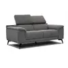 COURTOIS LAVILLE Canape droit 2 places tissu gris foncé - Fiero