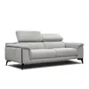 COURTOIS LAVILLE Canapé droit XXL 3 places tissu gris clair - Matera