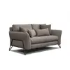 COURTOIS LAVILLE Canapé droit 2 places tissu taupe - LOREM