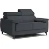 Courtois Laville Canapé droit 2 places tissu graphite