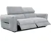 Non communiqué Canapé droit 3 places avec 2 relax électriques tissu gris clair