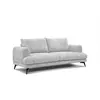 COURTOIS LAVILLE Canapé droit 3 places tissu gris clair - ADRIA