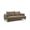 COURTOIS LAVILLE Canapé droit 3 places tissu beige foncé - ADRIA