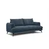 COURTOIS LAVILLE Canapé droit 3 places tissu bleu marine - ADRIA
