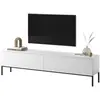 SELSEY Meuble TV Bemmi - 175 cm - blanc et pieds noirs
