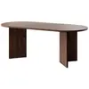 SELSEY Table à manger effet noyer marron 204x90 cm