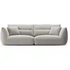 CXL BY CHRISTIAN LACROIX Canapé modulable "Maurie" 4 places en chenille gris clair TU