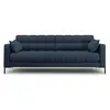 Micadoni Home Canapé 3 places en tissu structurel bleu