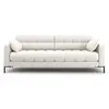 Micadoni Home Canapé 3 places en tissu structurel beige clair