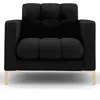 COSMOPOLITAN DESIGN Fauteuil "Bali" en tissu structurel noir TU