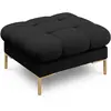COSMOPOLITAN DESIGN Pouf "Bali" en tissu structurel noir TU