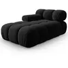 Milo Casa - Méridienne en Velours Gauche Tropea noire - 157x97x62 cm T...