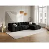Milo Casa - Canapé Modulable Droit en Velours Tropea 4 Places noir - 2...