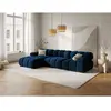 Milo Casa - Canapé Modulable Gauche en Velours Tropea 4 Places bleu ro...
