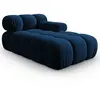 Milo Casa - Méridienne en Velours Droite Tropea bleu roi - 157x97x62 c...