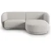 CXL by Christian Lacroix Canapé d'angle droit modulable 3 places en tissu chenille argent chiné