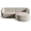 CXL by Christian Lacroix Canapé d'angle droit modulable 3 places en velours beige