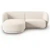 CXL by Christian Lacroix Canapé d'angle gauche modulable 3 places en tissu chenille beige clair