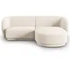 CXL by Christian Lacroix Canapé d'angle droit modulable 3 places en tissu chenille beige clair