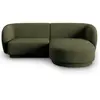 CXL by Christian Lacroix Canapé d'angle droit modulable 3 places en tissu chenille vert chiné