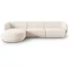 CXL by Christian Lacroix Canapé d'angle gauche modulable 4 places en tissu chenille beige clair