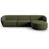 CXL by Christian Lacroix Canapé d'angle droit modulable 4 places en tissu chenille vert chiné