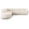 CXL by Christian Lacroix Canapé d'angle gauche 5 places en tissu chenille beige clair