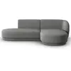CXL by Christian Lacroix Canapé d'angle droit modulable 4 places en tissu chenille gris foncé