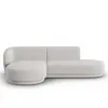 CXL by Christian Lacroix Canapé d'angle modulable gauche 4 places tissu chenille argent chiné