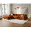 Milo Casa - Canapé Modulaire Velours Tropea 4 Places terracotta - 282x...