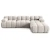 Milo Casa - Canapé Modulaire Velours Tropea 4 Places beige clair - 282...