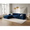 Milo Casa - Canapé Modulaire Velours Tropea 4 Places bleu roi - 282x18...