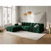 Milo Casa - Canapé Modulaire Velours Tropea 4 Places vert bouteille - ...