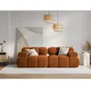Milo Casa - Canapé Modulable Velours Tropea 2 Places terracotta - 188x...