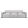Micadoni Home Canapé 3 places en tissu bouclé gris clair