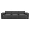 Micadoni Home Canapé 3 places en tissu bouclé gris foncé