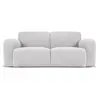Micadoni Home Canapé 2 places en tissu bouclé gris clair
