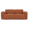 Micadoni Home Canapé 2 places en tissu bouclé marron