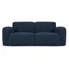 Micadoni Home Canapé 2 places en tissu bouclé bleu foncé