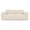 Micadoni Home Canapé 2 places en tissu bouclé beige