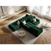 Milo Casa - Chauffeuse Droit Velours Tropea 4 Places vert bouteille - ...