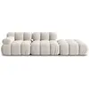 Milo Casa - Chauffeuse Droit Velours Tropea 4 Places beige clair - 282...