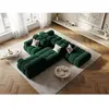 Milo Casa - Chauffeuse Gauche Velours Tropea 4 Places vert bouteille -...
