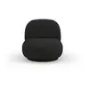Micadoni Home Fauteuil pivotant en tissu bouclé noir