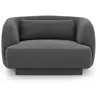 Cosmopolitan Design - Fauteuil Velours Tulum gris - 109x85x74 cm T.U
