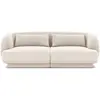 Cosmopolitan Design - Canapé Velours Tulum  2 Places beige clair - 184x85x74 cm T.U
